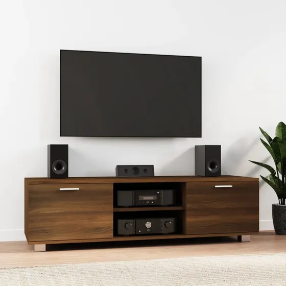 vidaXL tv-bord 140x40,5x35 cm brun konstrueret træ