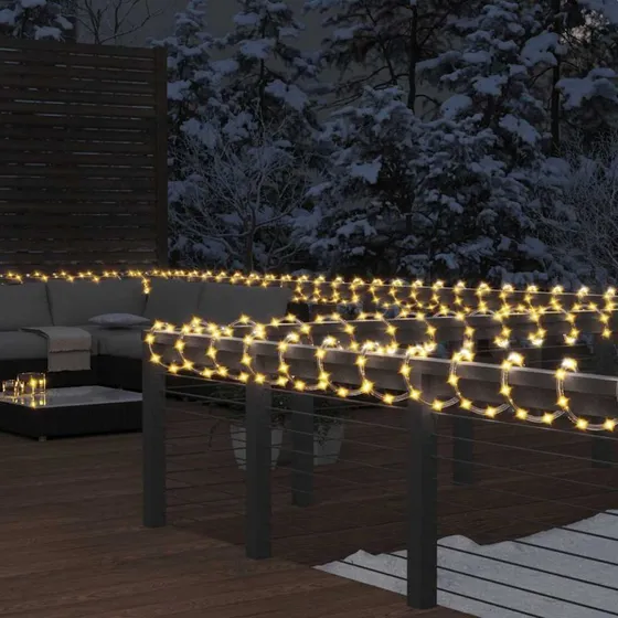vidaXL 10 m lyskæde med 240 LED'er, varmt hvidt, PVC