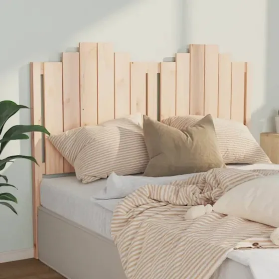 vidaXL Sengegærde 146x110 cm massivt fyrretræ naturfarvet