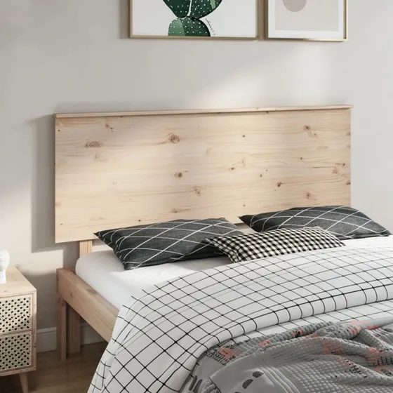 vidaXL Sengegavl 164x6x82,5 cm i massivt fyrretræ