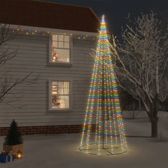 vidaXL Kegleformet juletræ 160x500 cm med 732 LED'er
