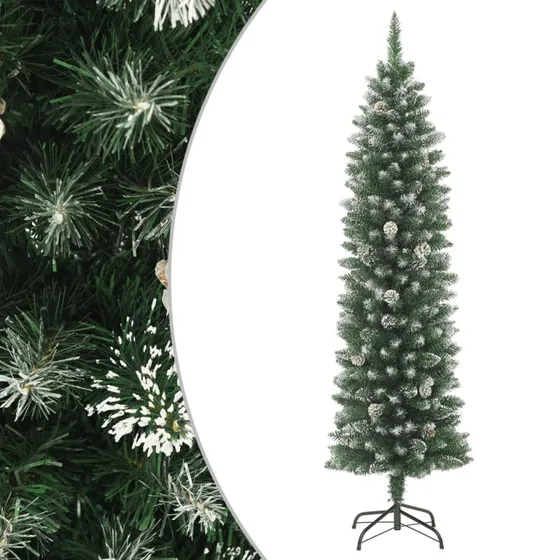 vidaXL Kunstigt Smalt Juletræ 150 cm med Fod, PVC, uden LED
