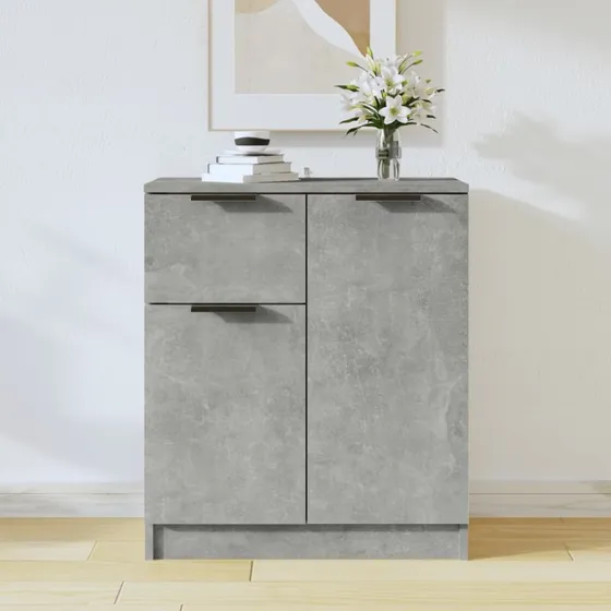 vidaXL Skænk 60x30x70 cm Konstrueret Træ Betongrå