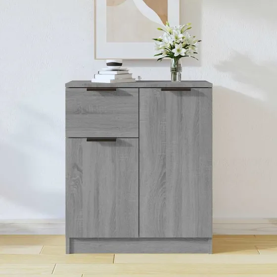 vidaXL Skænk 60x30x70 cm Konstrueret Træ Grå Sonoma-Ege