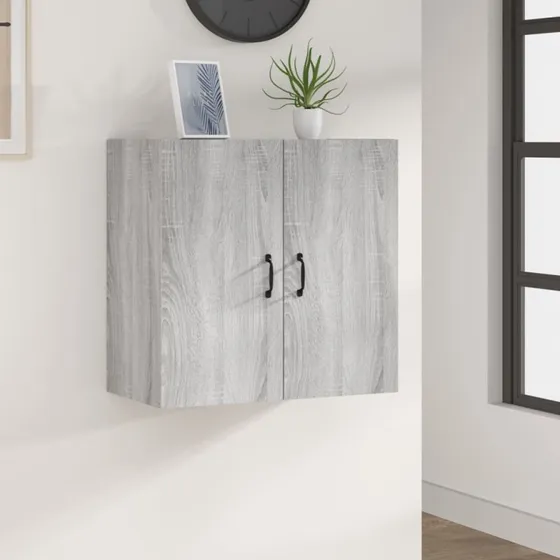 vidaXL Vægskab 60x31x60 cm Konstrueret Træ Grå Sonoma-Eg