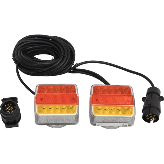 vidaXL 2 stk. røde LED-trailerlygter 12 V med magnetisk fastgørelse
