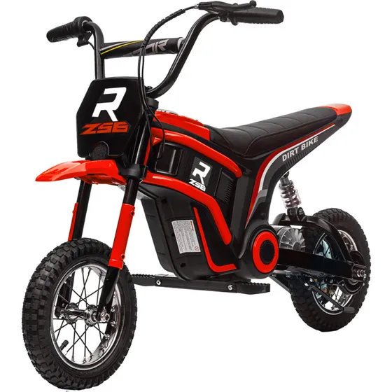 Elmotorcykel 24V til børn 8-12 år, rød, 2 hastigheder