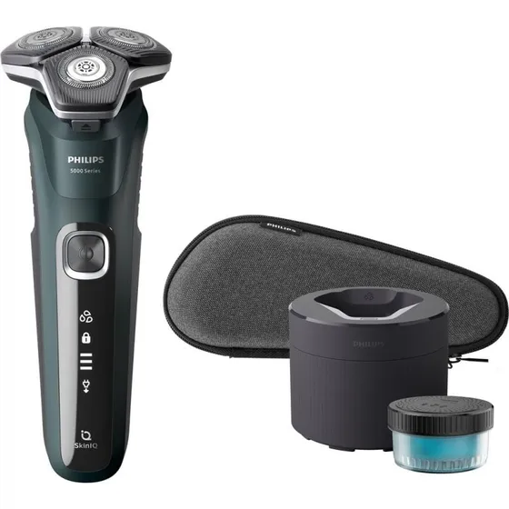 Philips Shaver Series 5000 S5884/50, roterende, våd/tør, sort/grøn