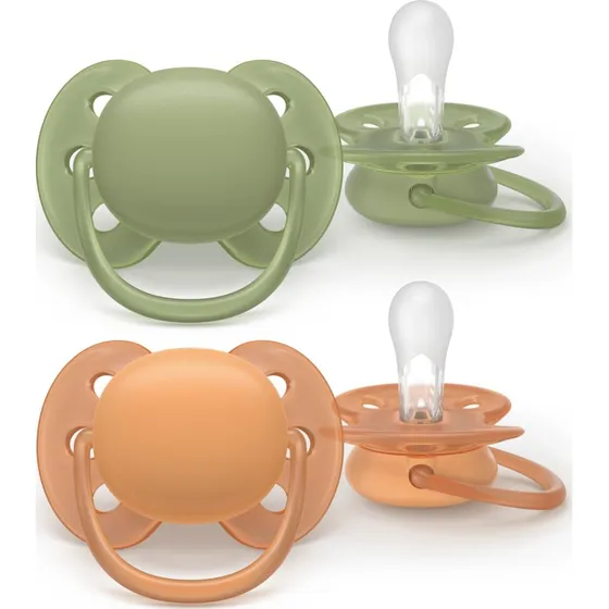 Philips Avent Ultra Soft Sutter 18+ måneder, Grøn/Orange