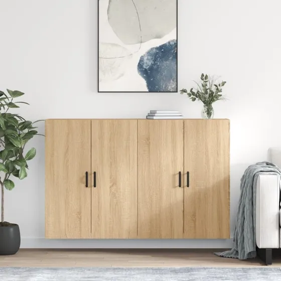 vidaXL Vægskabe 2 stk. 69,5x34x90 cm Sonoma-eg