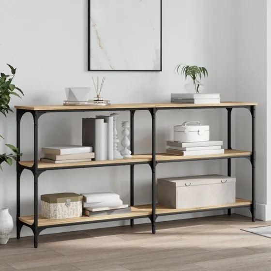 vidaXL Konsolbord 150x29x75 cm Sonoma-eg konstrueret træ