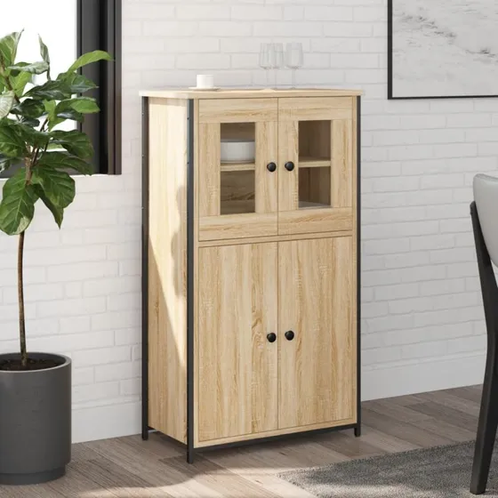 vidaXL Skab 62x32x106,5 cm Konstrueret Træ Sonoma-Eg