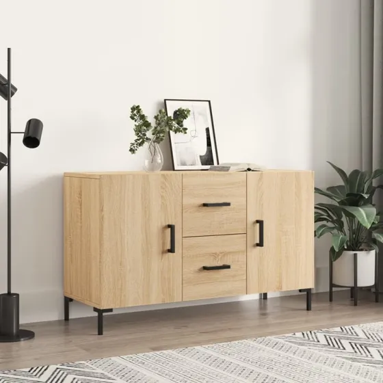 vidaXL Skænk 100x36x60 cm Konstrueret Træ Sonoma-Eg