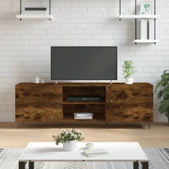 vidaXL tv-bord 150x30x50 cm røget egetræsfarve