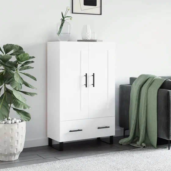 vidaXL Skab 69,5x31x115 cm Konstrueret Træ Hvid