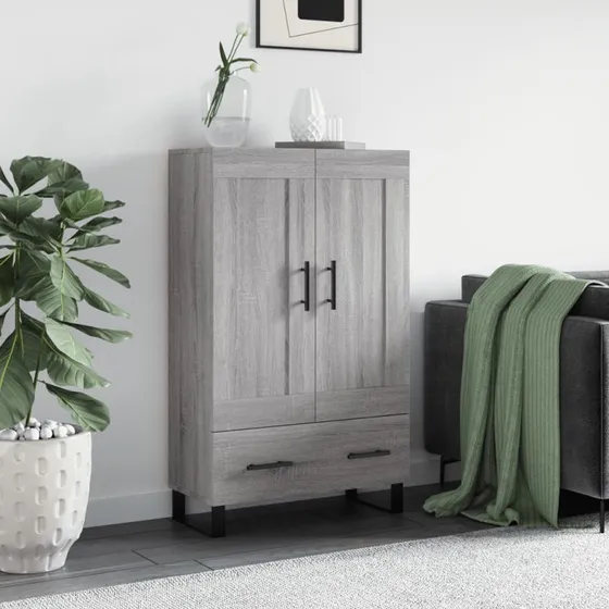 vidaXL Skab 69,5x31x115 cm Konstrueret Træ Grå Sonoma-Eg