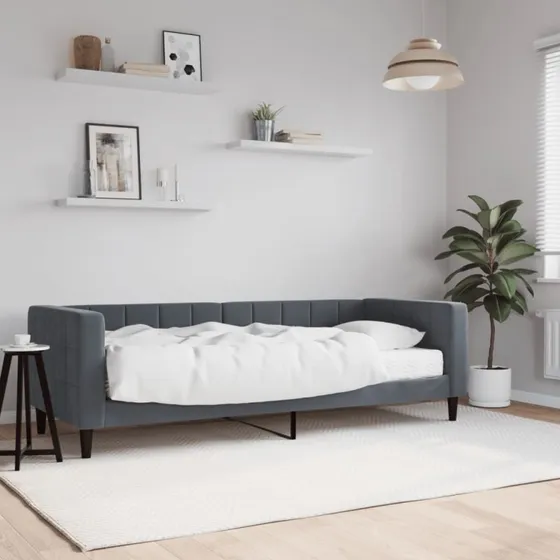 vidaXL Daybed med madras 80x200 cm mørkegrå