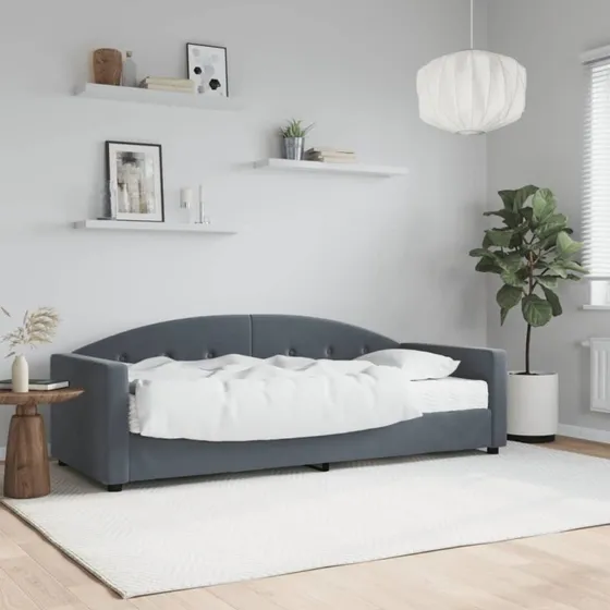 vidaXL Daybed med madras 80x200 cm mørkegrå