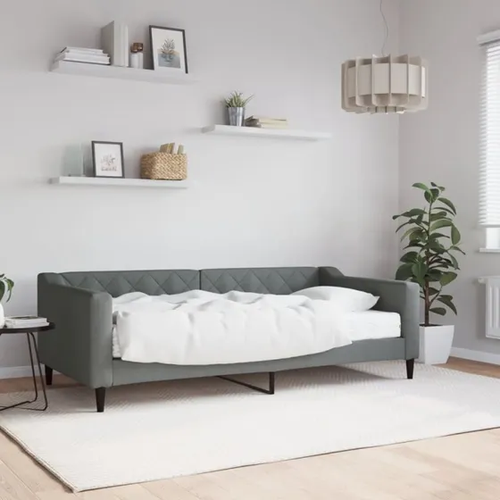 vidaXL Daybed med madras 90x190 cm mørkegrå