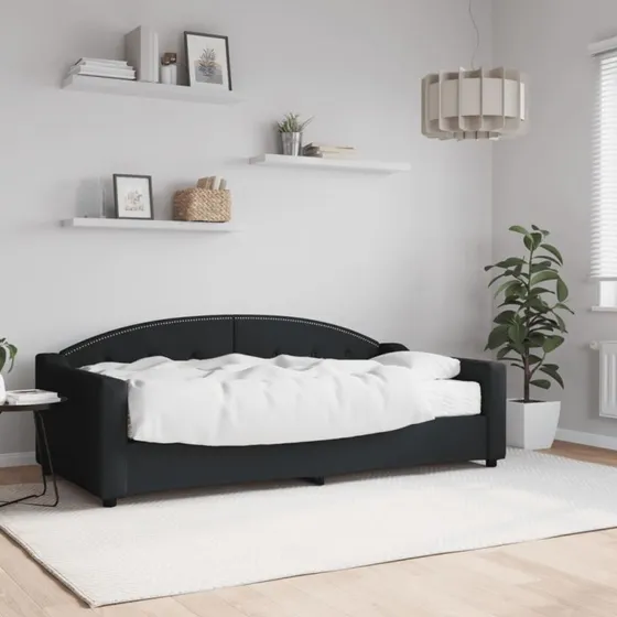 vidaXL Daybed med madras 90x190 cm, sort