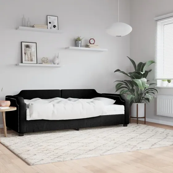 vidaXL Daybed med madras 90x190 cm, sort