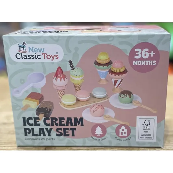 New Classic Toys Iskiosk legesæt i FSC-træ, pastel, 25 dele