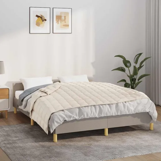 vidaXL Tyngdetæppe 150x200 cm 11 kg lys cremefarve