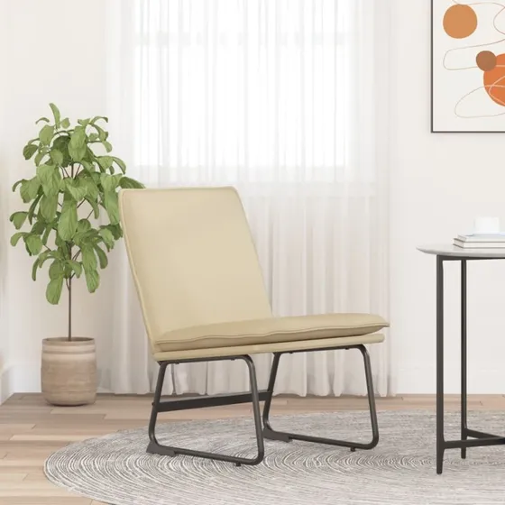 vidaXL Cremefarvet loungestol 52x75x76 cm