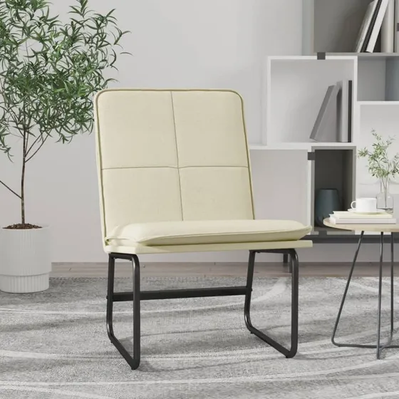 vidaXL loungestol 54x75x76 cm kunstlæder cremefarvet
