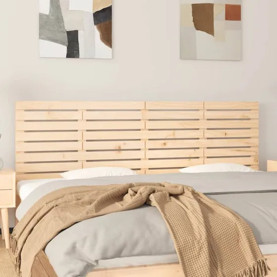 vidaXL Sengegavl 166x63 cm massivt fyrretræ gyldenbrun