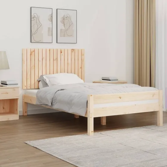 vidaXL Sengegavl 108x60 cm massivt fyrretræ naturfarvet