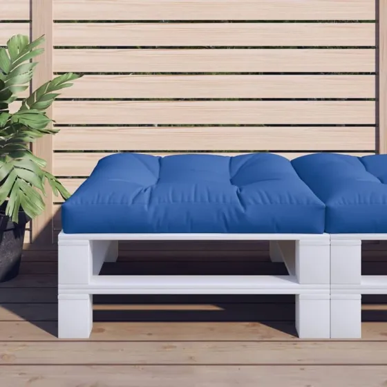 vidaxL pallehynde 70x70x12 cm kongeblå