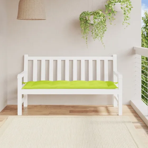vidaXL Hynde til havebænk 150x50x7 cm lysegrøn