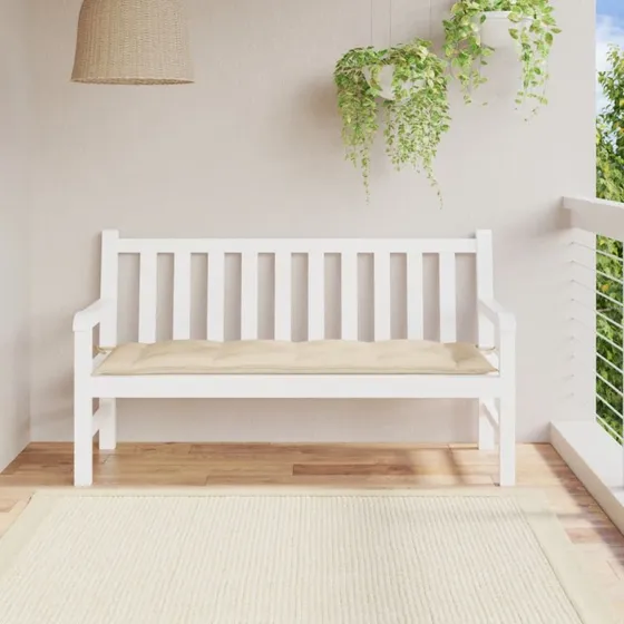 vidaXL Hynde til havebænk 150x50x7 cm beige