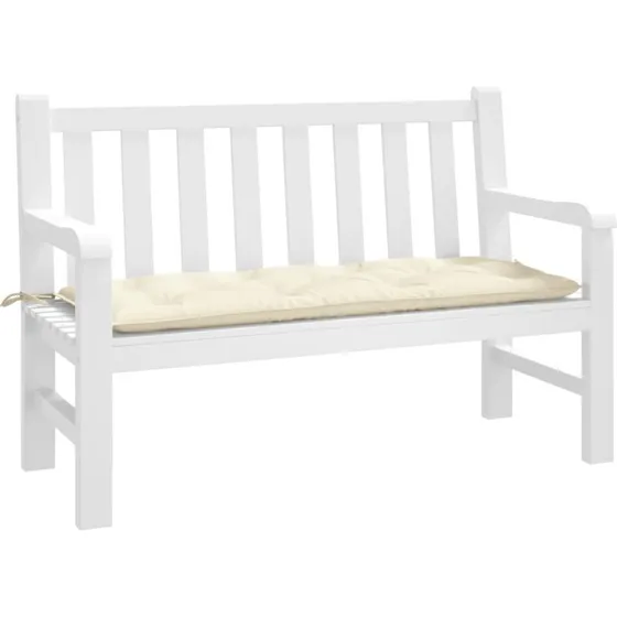 vidaXL Hynde til Havebænk 120x50x7 cm, Cremefarvet