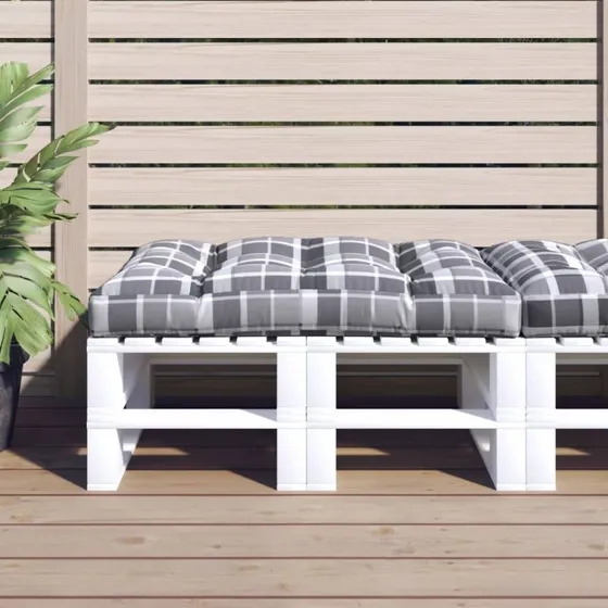 vidaxL pallehynde 120x80x12 cm gråternet