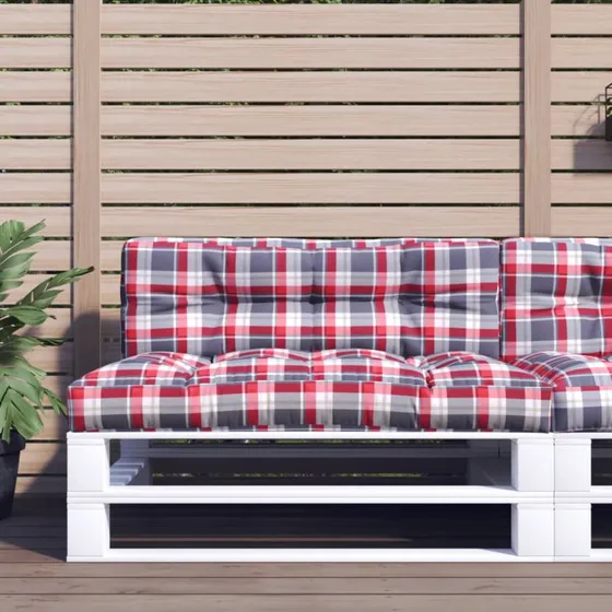 vidaxL pallehynde 120x40x12 cm rødternet
