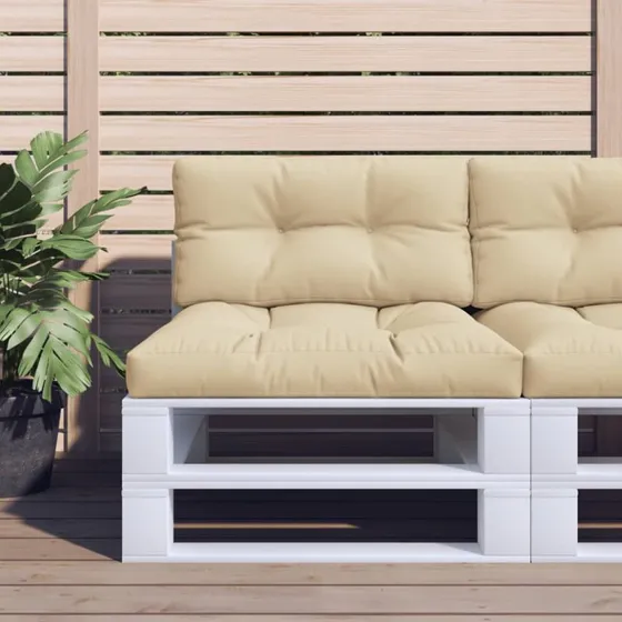 vidaXL Pallehynder 2 stk. beige