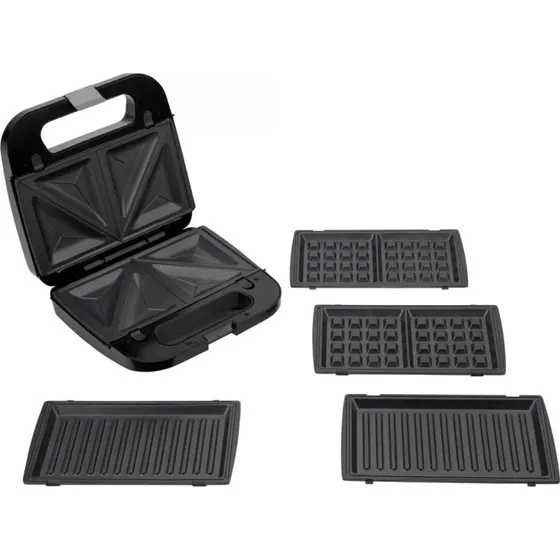 Jata JESW2010 Sandwichgrill 3-i-1, 750 W, sort/grå