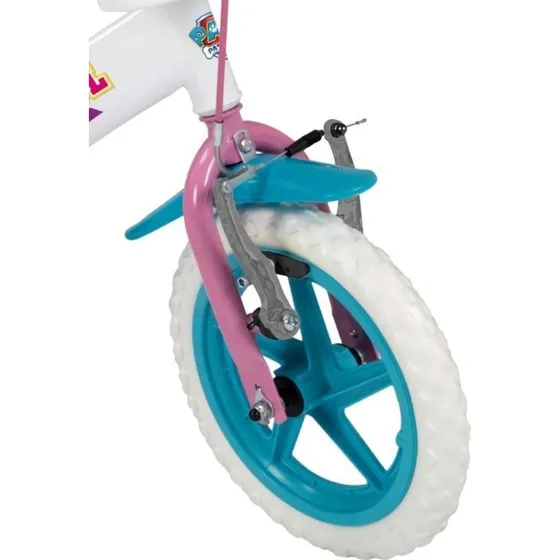 Toimsa Paw Patrol Børnecykel 12" Hvid/Lyserød, Aftagelige Støttehjul