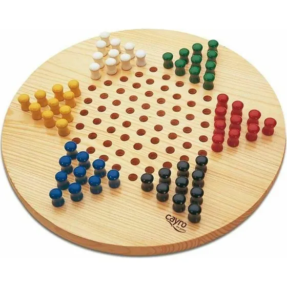 Cayro Chinese Checkers – Træbrætspil til 2-6 spillere