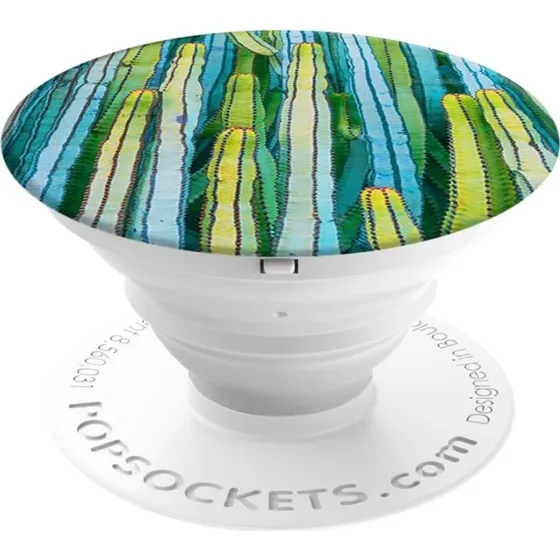 PopSockets PopGrip Cactus Patch – Aftageligt Fingergreb med Stander