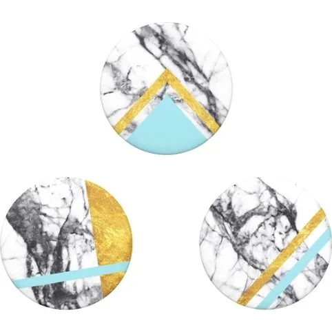 PopSockets PopGrip Mini White Marble Glam 3-pak