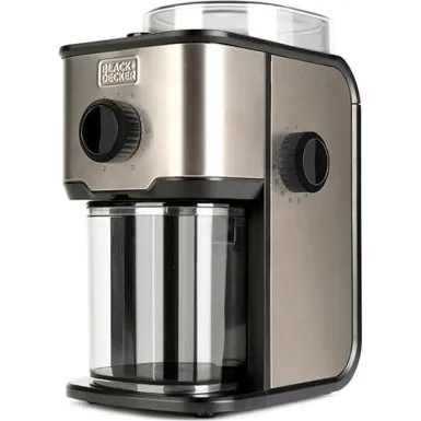 Black+Decker Elektrisk Kaffekværn 150W, 200g, Børstet Rustfrit Stål