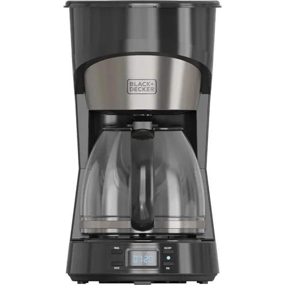BLACK+DECKER LCD Kaffemaskine 1,5L, 12 kopper, sort