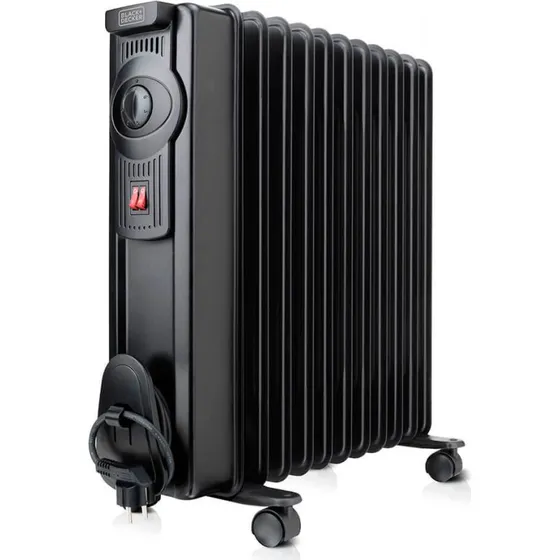 BLACK+DECKER Olieradiator med Hjul 2300W, Sort