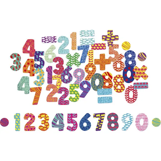 Vilac Magneter i træ – Tal & matematiksymboler, 56 stk