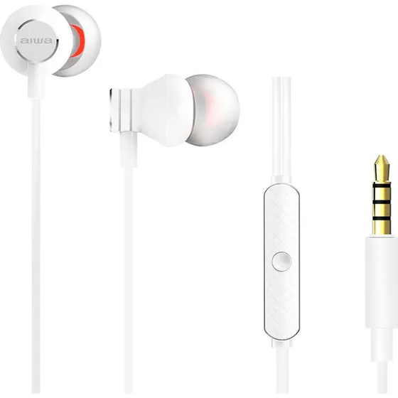 Aiwa ESTM-50WT Hvide In-Ear Høretelefoner 1,2m
