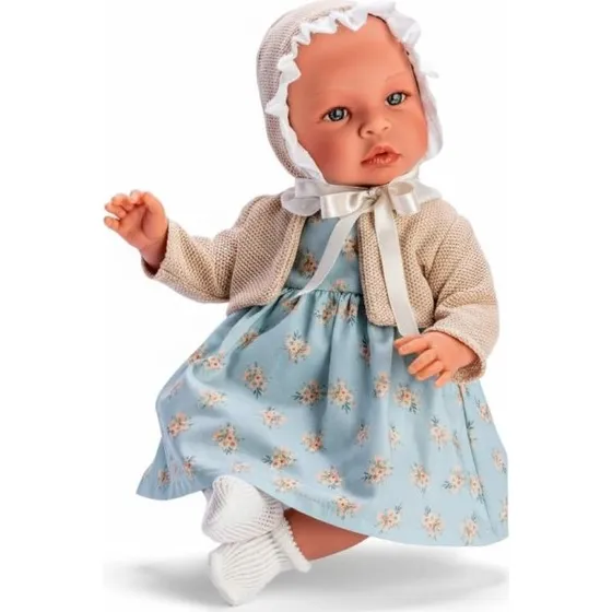 ASI Leonora Babydukke 46 cm med Kyse og Blomsterkjole