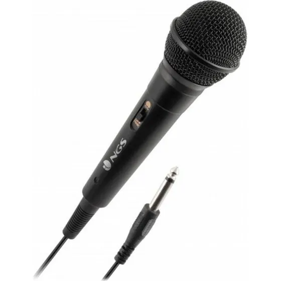 NGS Singer Fire kablet karaoke-mikrofon 6,35 mm, sort